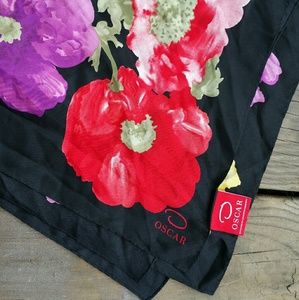 Silk floral scarf Oscar De La Renta